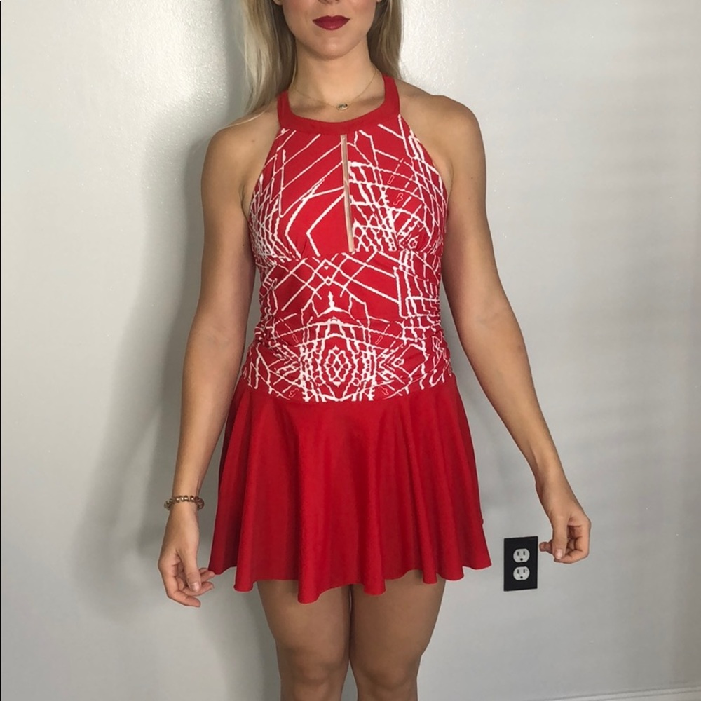Red swimsuit